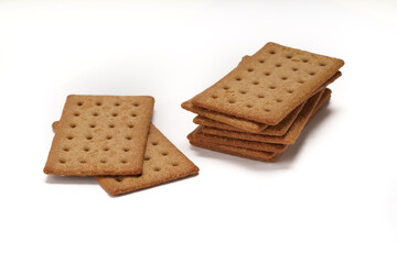 A stack of coffee flavored crackers