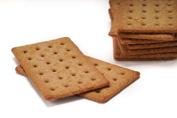 A stack of coffee flavored crackers