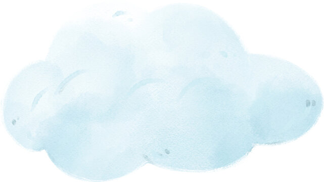 cute baby cloud sky watercolour hand painting children illustration