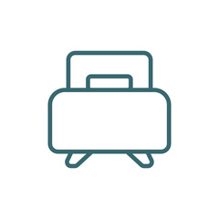 single bed icon. Thin line single bed icon from hotel and restaurant collection. Outline vector isolated on white background. Editable single bed symbol can be used web and mobile