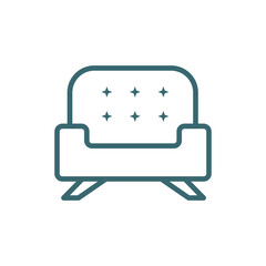 lounge icon. Thin line lounge icon from hotel and restaurant collection. Outline vector isolated on white background. Editable lounge symbol can be used web and mobile