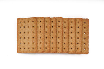 A stack of coffee flavored crackers