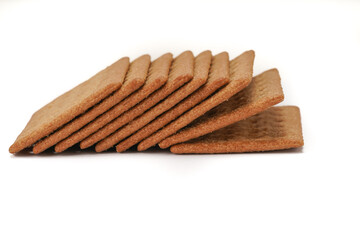 A stack of coffee flavored crackers