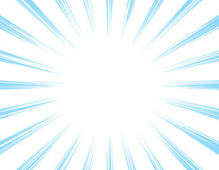 集中線　吸収　余白　スペース　青色　水色