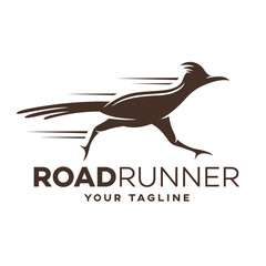 Modern road running logo. Vector illustration.