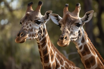 Obraz premium Picture of the reticulated giraffa camelopardalis. Generative AI
