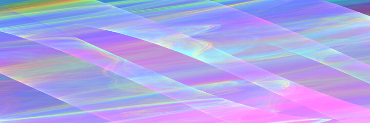 Abstract holographic iridescent wave banner.