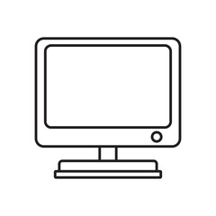 Monitor Black and White Icon