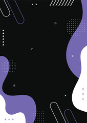Fluid liquid poster and geometric background of dynamic shapes. Wallpaper gradient with liquid shape. Illustration colorful template banner with soft curve and wave.
