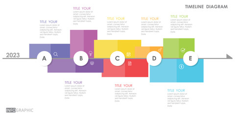 timeline roadmap project diagram Infographic template for business. 7 step modern Timeline diagram with presentation vector timeline roadmap infographic.