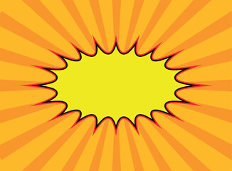 Free vector abstract yellow comic zoom
