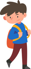 school boy student with school bag