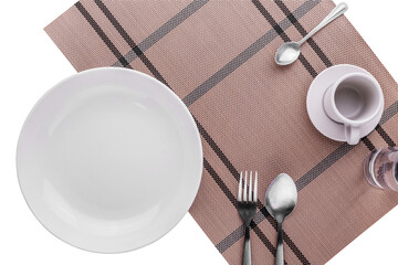 Empty plate and kitchen ware isolated and save to PNG file - 582628018