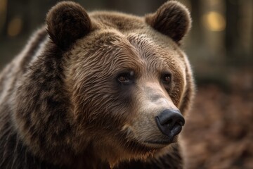 Front shot of a bear. Generative AI