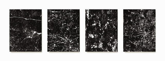 Black and white grunge wall art. The monochrome abstract art background is a unique dark style abstract that is perfect for cover templates, posters, prints, covers, wallpapers, and room decoration