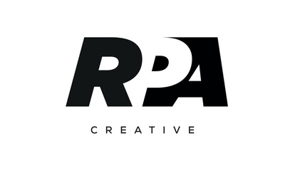 ROA letters negative space logo design. creative typography monogram vector	