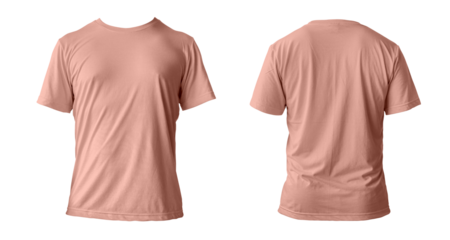 Blank orange clean t-shirt mockup, isolated, front view. Empty tshirt model mock up. Clear fabric cloth for football or style outfit template.