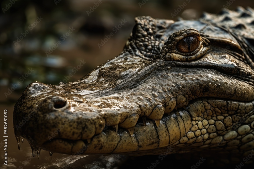 Poster crocodile. Generative AI