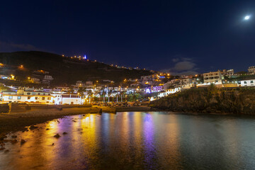 Obraz premium Cámara de Lobos on the island of Madeira (Portugal) in the night 