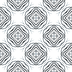 Fototapeta premium Tropical seamless pattern. Black and white