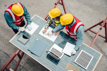 Group of professional engineer people meeting.