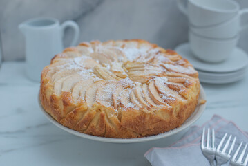 Home made Apple Pie with fresh red apple