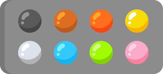 colored orbs