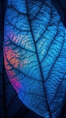 Glimpses of Rainbow: Macro Photography of Iridescent Leaves. Gen AI