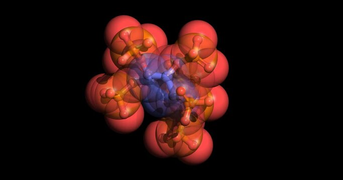 Phytic acid or IP6, antioxidant, anticancer 3D molecule 4K spinning