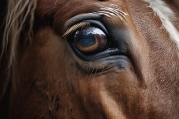 Norwegian horse eye. Generative AI