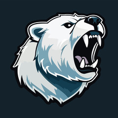snow bear logo vector