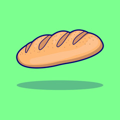 Baguettes Bread Vector, Flat Icon, Flat Design
