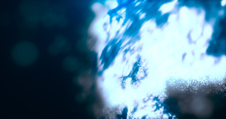 Abstract background of iridescent liquid water against the background of light