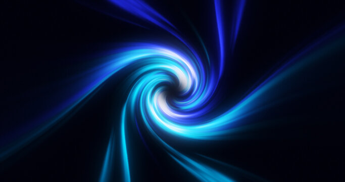 Abstract blue swirl twisted abstract tunnel from lines background