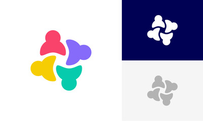 Fototapeta na wymiar community logo, social community logo, global community logo, human family logo icon design vector
