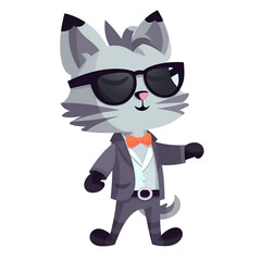 サングラスをかけたネコ
