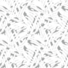 Halftone vector background. Monochrome halftone pattern. Abstract geometric dots background. Pop Art comic gradient black white texture. Design for presentation banner, poster, flyer, business card.