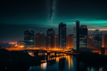 Fototapeta premium city skyline at night