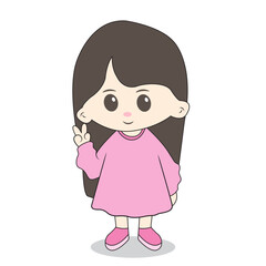 Cute chibi character with simple background