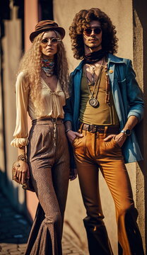 Street hippies fashion, freedom soul
