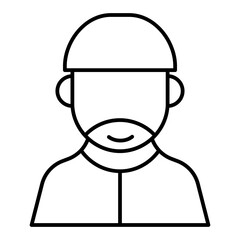 muslim man. people icon