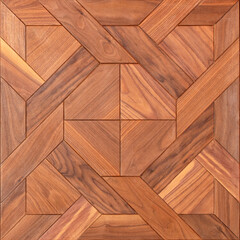 Beautiful binding in a wooden geometric parquet pattern. - obrazy, fototapety, plakaty