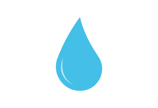 Blue Water drop logo vector icon.
