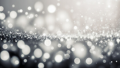 gray and white small glitter, bokeh, background, Generative AI