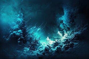 Obraz premium Dark blue pc wallpaper. Abstract blue background.
