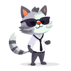 サングラスをかけたネコ