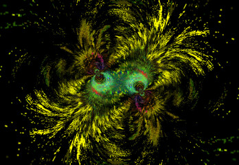 kolorowa abstrakcja z ciemnym tłem © gosia