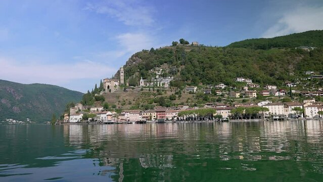 Morcote by boat