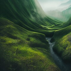 Mysterious realistic highly detailed Landscape That Inspires Wanderlust with depth k quality