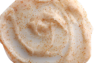 Sample of scrub on white background, top view